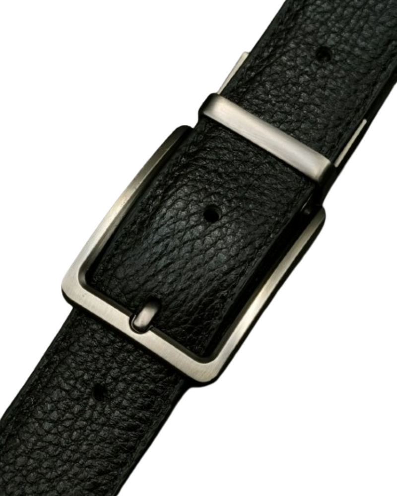 Black Leather Reversible Belt