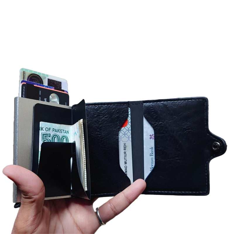 Leather Wallet & Pop up card holder