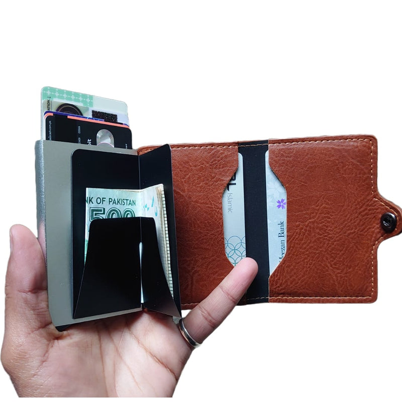 Leather Wallet & Pop up card holder